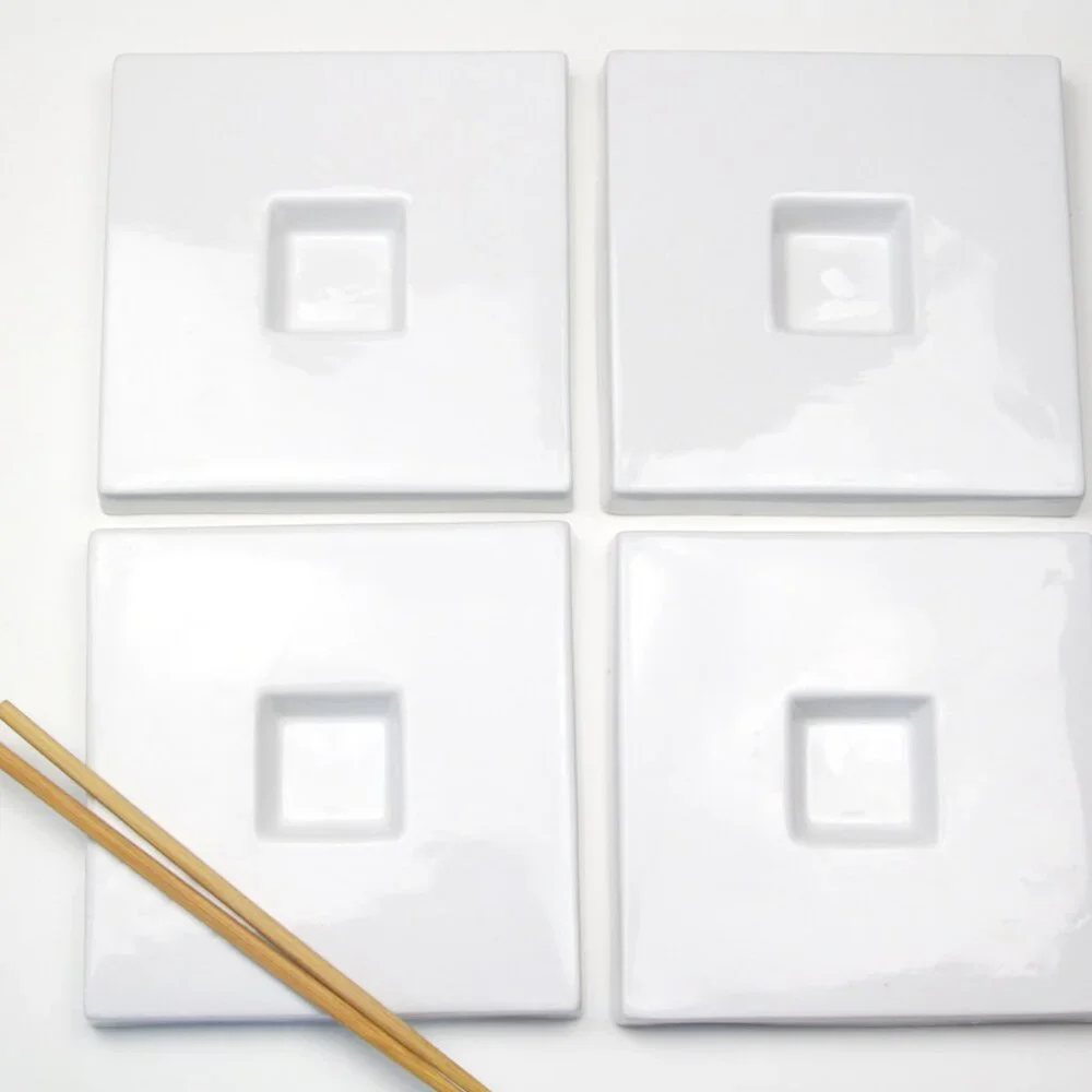 CB2 Crate & Barrel Sushi Appetizer Plates‎ Set of 4 VGUC